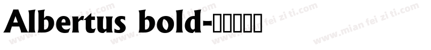 Albertus bold字体转换